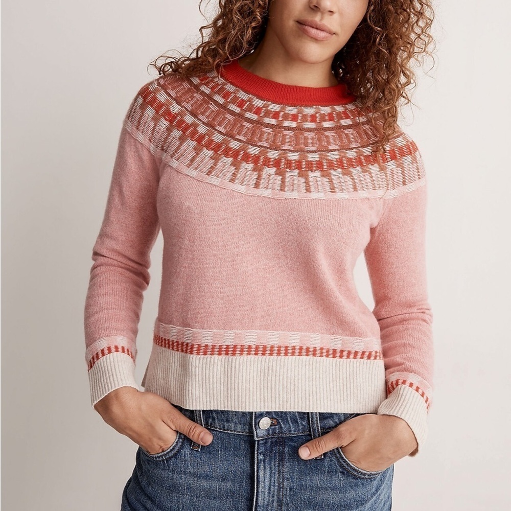 Madewell Fair Isle Mayer Pullover Sweater